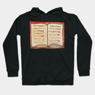 Book Watercolor Seamless Pattern Hoodie